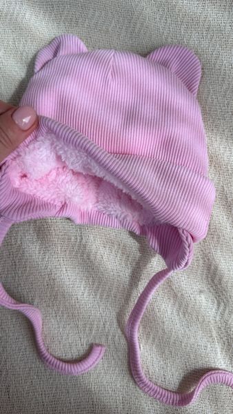 Зимова шапочка для дівчинки 3-6міс 40-42см 516-4 фото