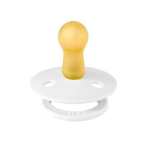 Соска пустушка BIBS Colour Latex Round (кругла) &ndash; White 0-6міс 496-1 фото
